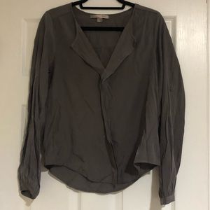 Long Sleeve Grey Blouse